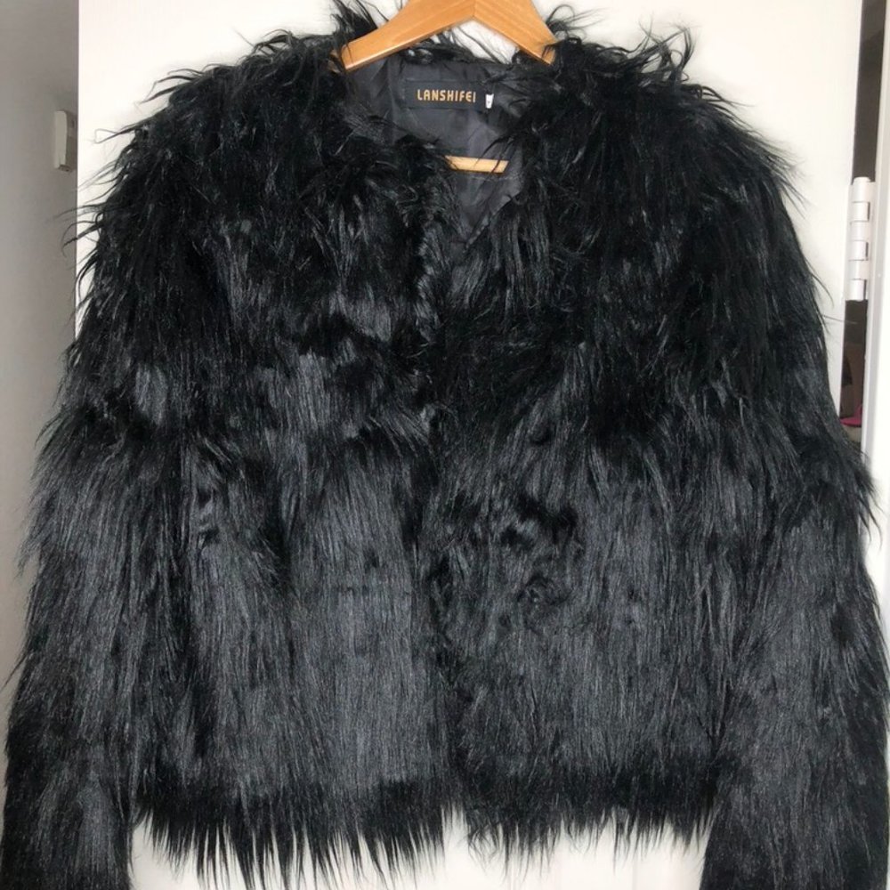 Black Faux Fur Jacket